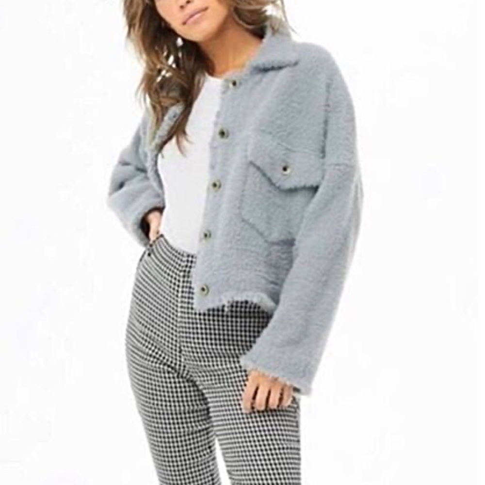 Shaci Cropped Collared Jacket - Size Small - Picture 2 of 10